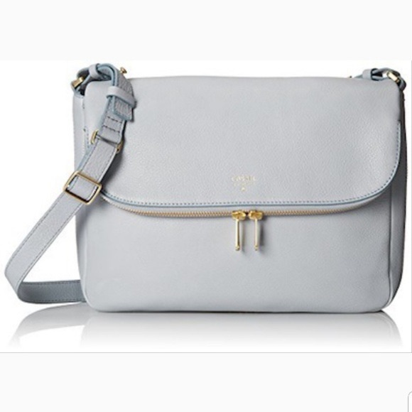 Fossil - Preston Flap Crossbody Bag Powder Blue - Picture 1 of 10